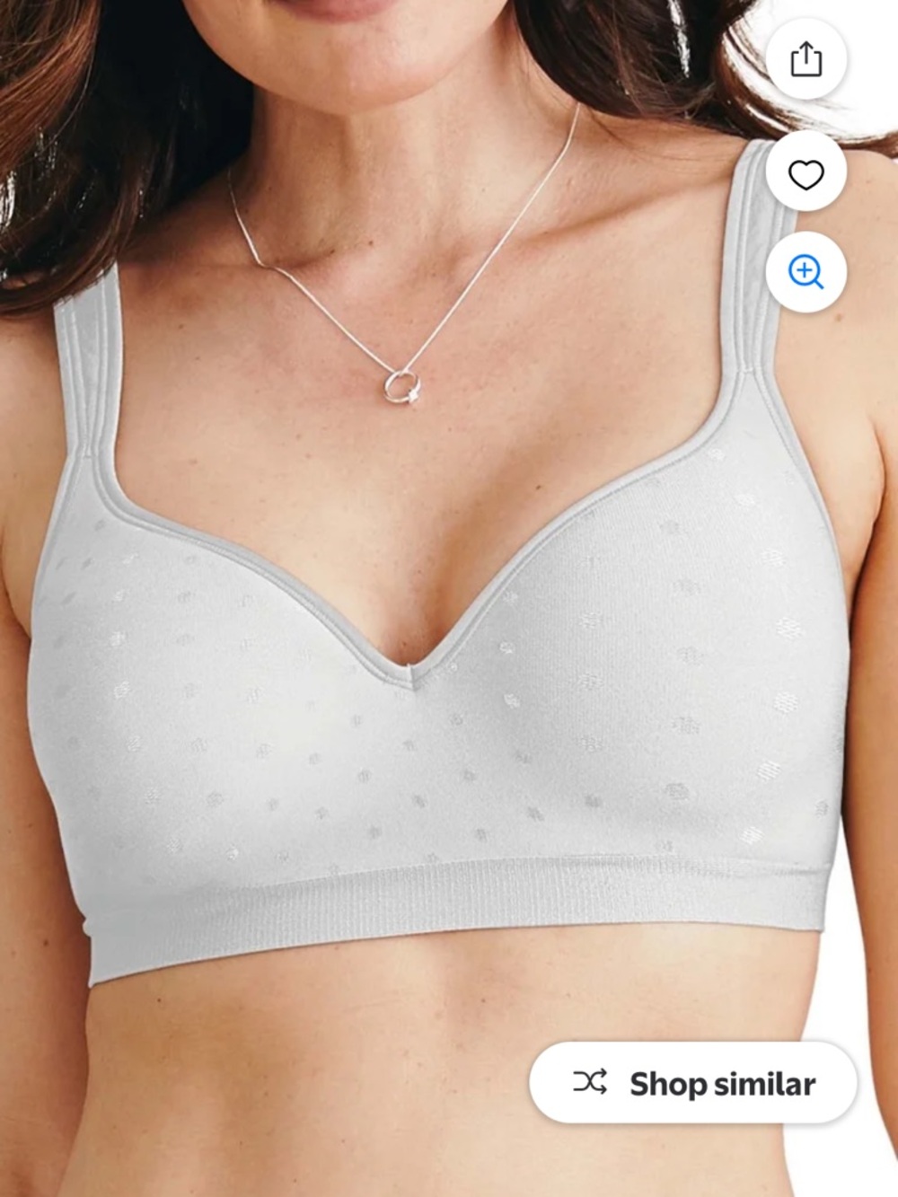 NWOT Bali Women's Comfort Revolution Wirefree Bra, Style 3463 WHITE 36B